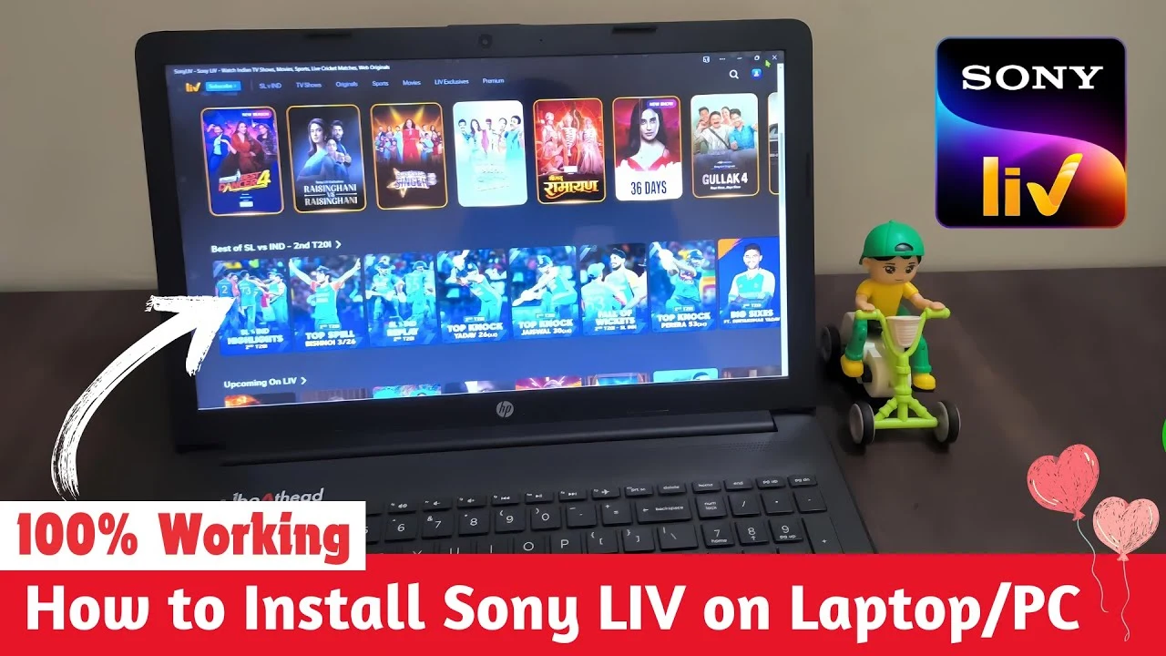 how to install sony liv in laptop